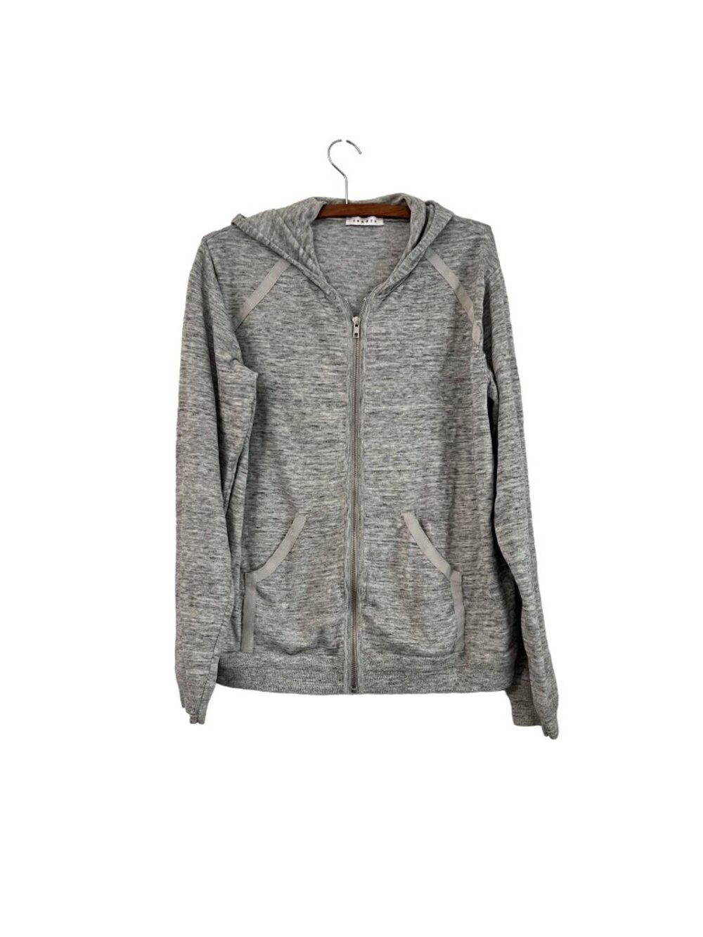 Sandro Paris Mens Heather Gray Full Zip Hoodie Sweater Size XLarge